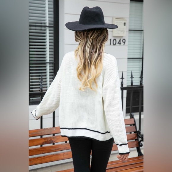 Waffle Knit V-Neck Cardigan with Pocket - Picture 12 of 12